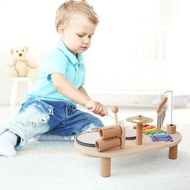 Educational Wooden Music Table – Complete Instrument Set for Toddlers, from 3 years old